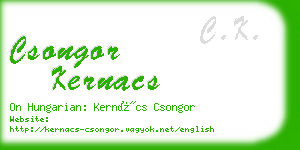 csongor kernacs business card